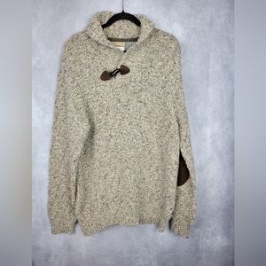 Joseph Abboud Wool‎ Blend Shawl Collar Button Tan Sweater Size XL